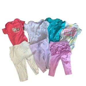 Summer or spring, bright colored outfit, bundle girl